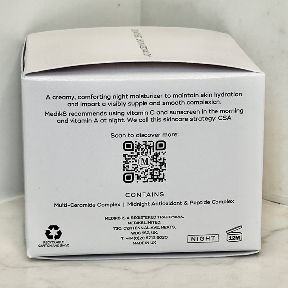 Medik8 Advanced Night Ceramide Signature Night Cream - Full Size - NIB - Picture 3 of 5